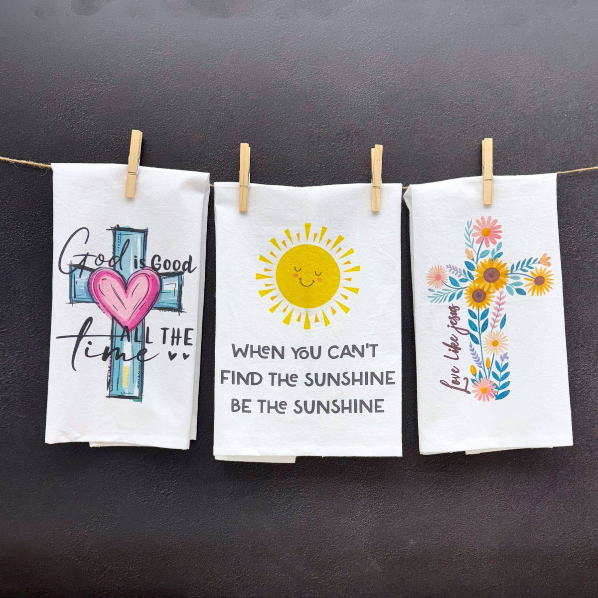 God Is Good All The Time Cross Tea Towel