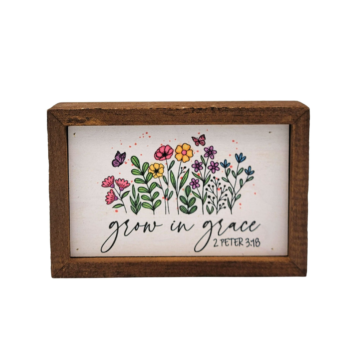 6x4 Grow in grace Bible verse Spiritual Gift - Home Decor - AW067 - 2 Per Pack ($6.00 Ea. Sign)