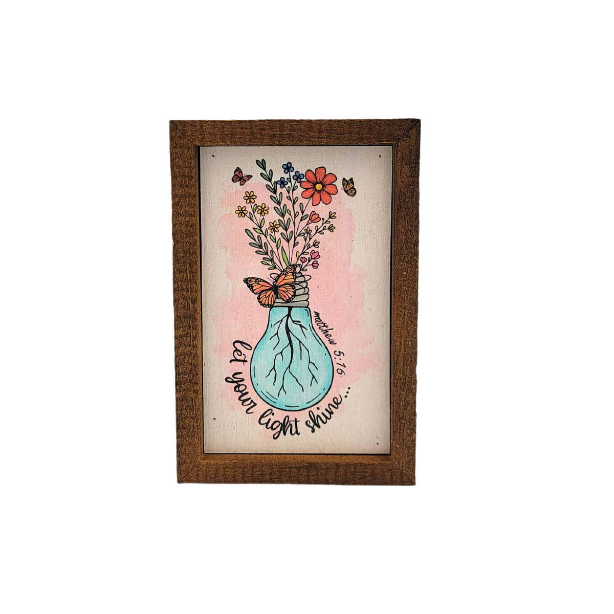 Let your light shine Bible verse Spiritual Gift - Home Decor - AW069 - 2 Per Pack ($6.00 Ea. Sign)