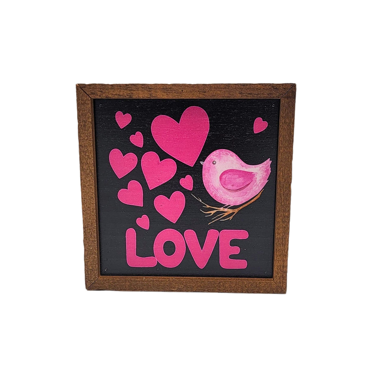 6x6 Love Birds Cute Valentines Day Gift Idea For Her - BW148 - Pack Of 2 ($6.75 Per Sign)
