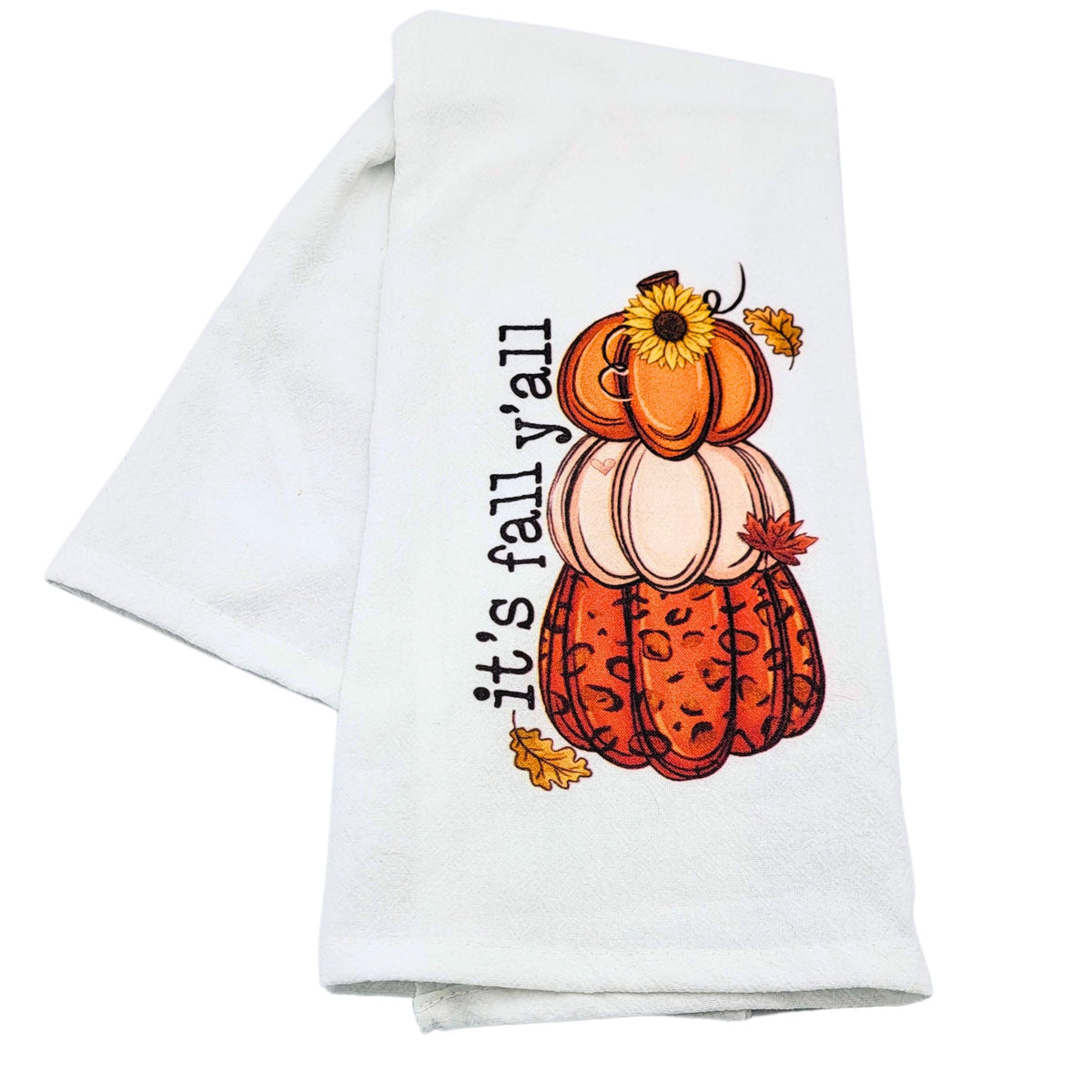 "It's Fall y'all" Tea Towel (Pack Of 4- $4.95ea.) - CLT015
