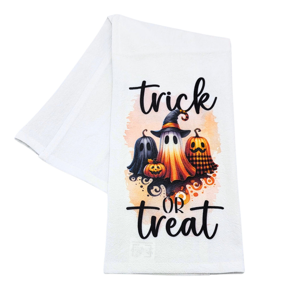 "Trick Or Treat" Halloween Tea Towel (Pack Of 4- $4.95ea.) - CLT031