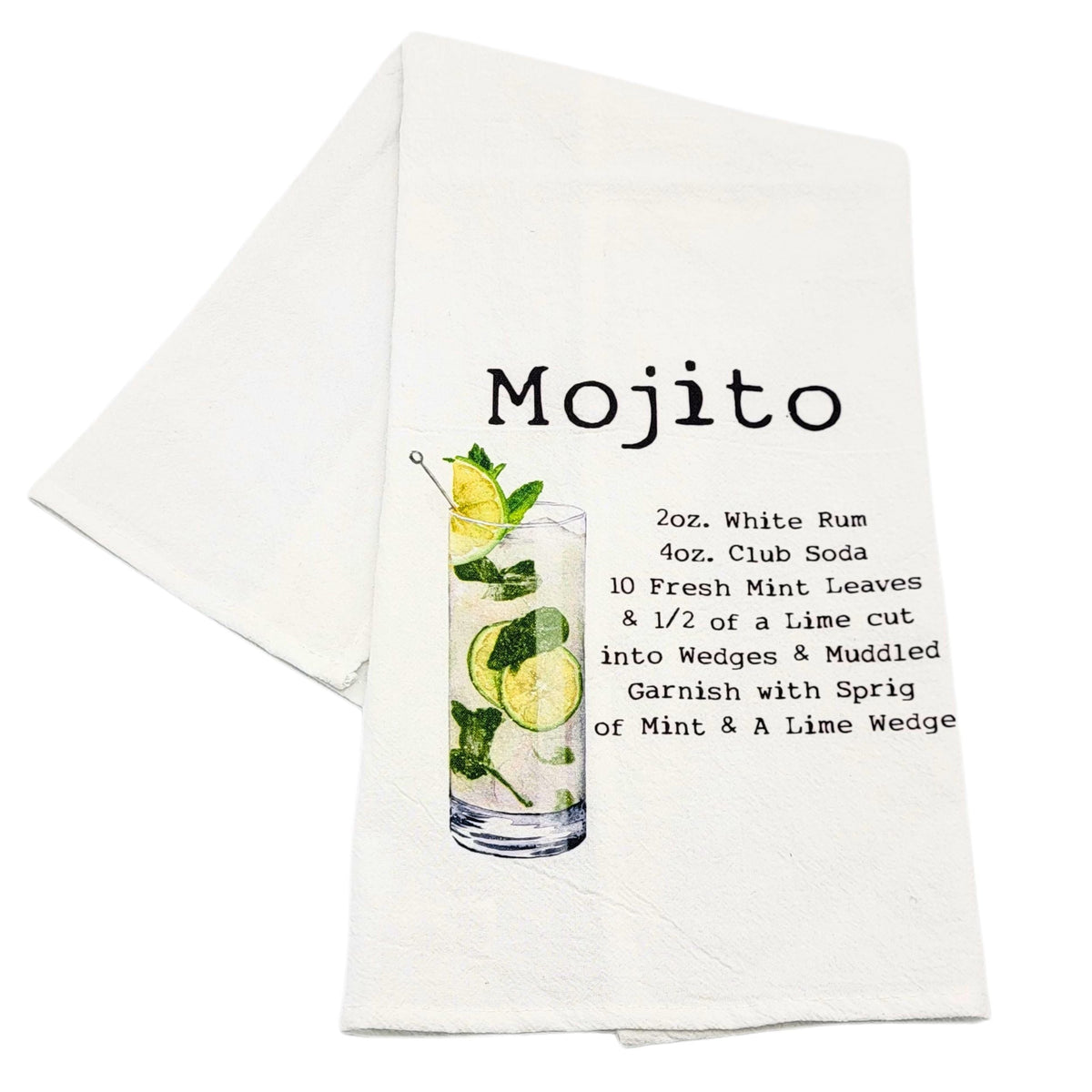 "Mojito" Cocktail Bar Towel (Pack Of 4- $4.95ea.) - CLT052