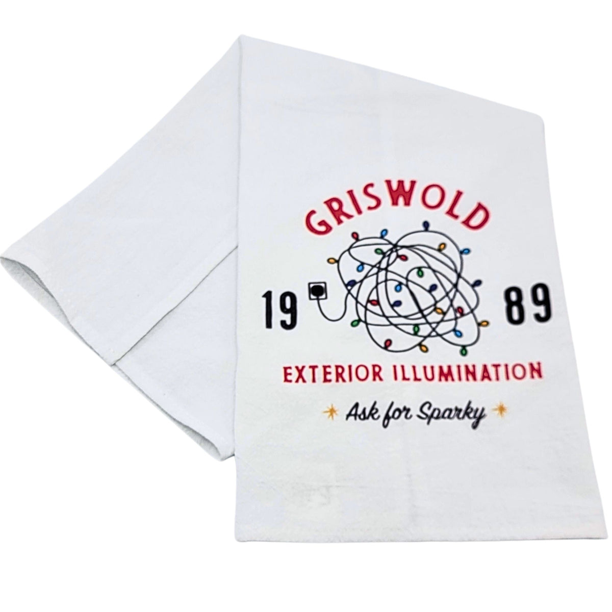 "Griswold Exterior Illumination" Christmas Tea Towel (Pack Of 4- $4.95ea.) - CLT057