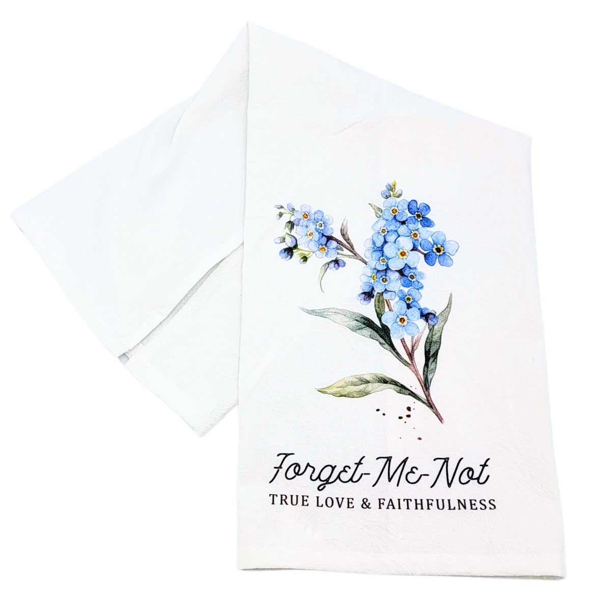Forget Me Not Flower Cotton Tea Towels Spring Decorations (Pack Of 4- $4.95ea.) - CLT086