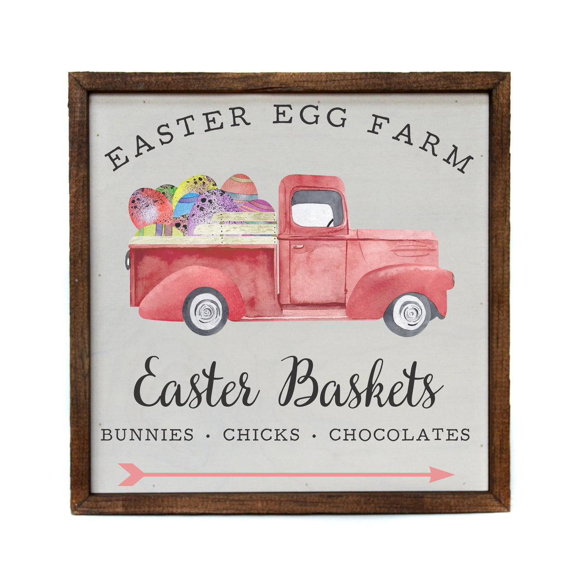 Easter Baskets Truck Spring Sign - Easter Décor - CW061 - 2 Per Pack ($11.00 Per Sign)