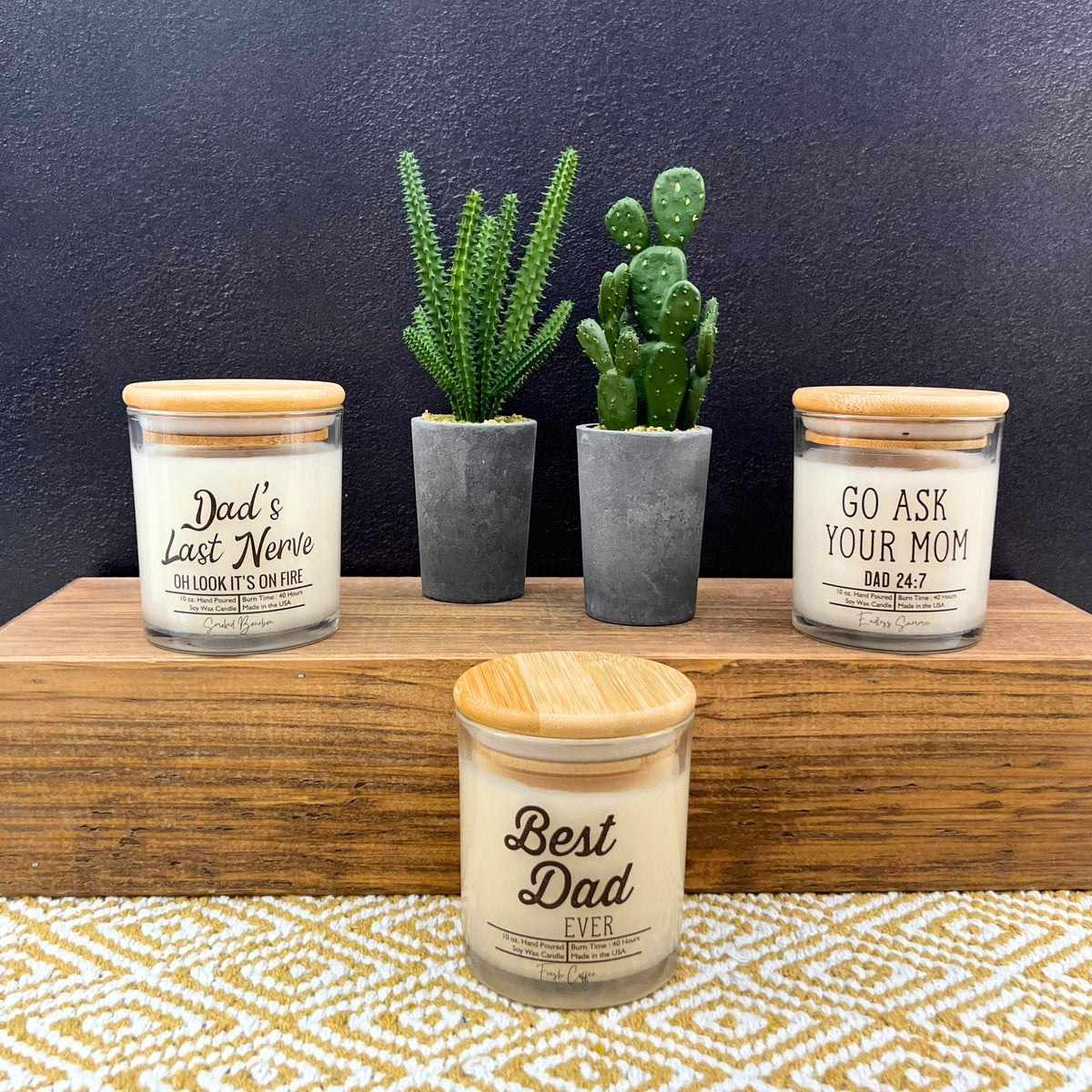 (Case Of 3 Candles) $8.95 Ea. - Dads Last Nerve - Fathers Day Gifts Candles - Soy Wax Candle