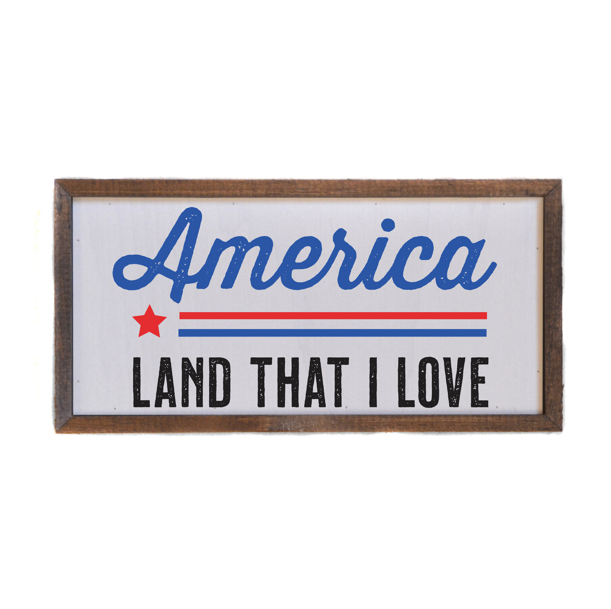 America 4th Of July Wall Sign or Desk Sitter - Home Decor- 12x6 Sign - DW050 - 2 Per Pack ($10.00 Per Sign)