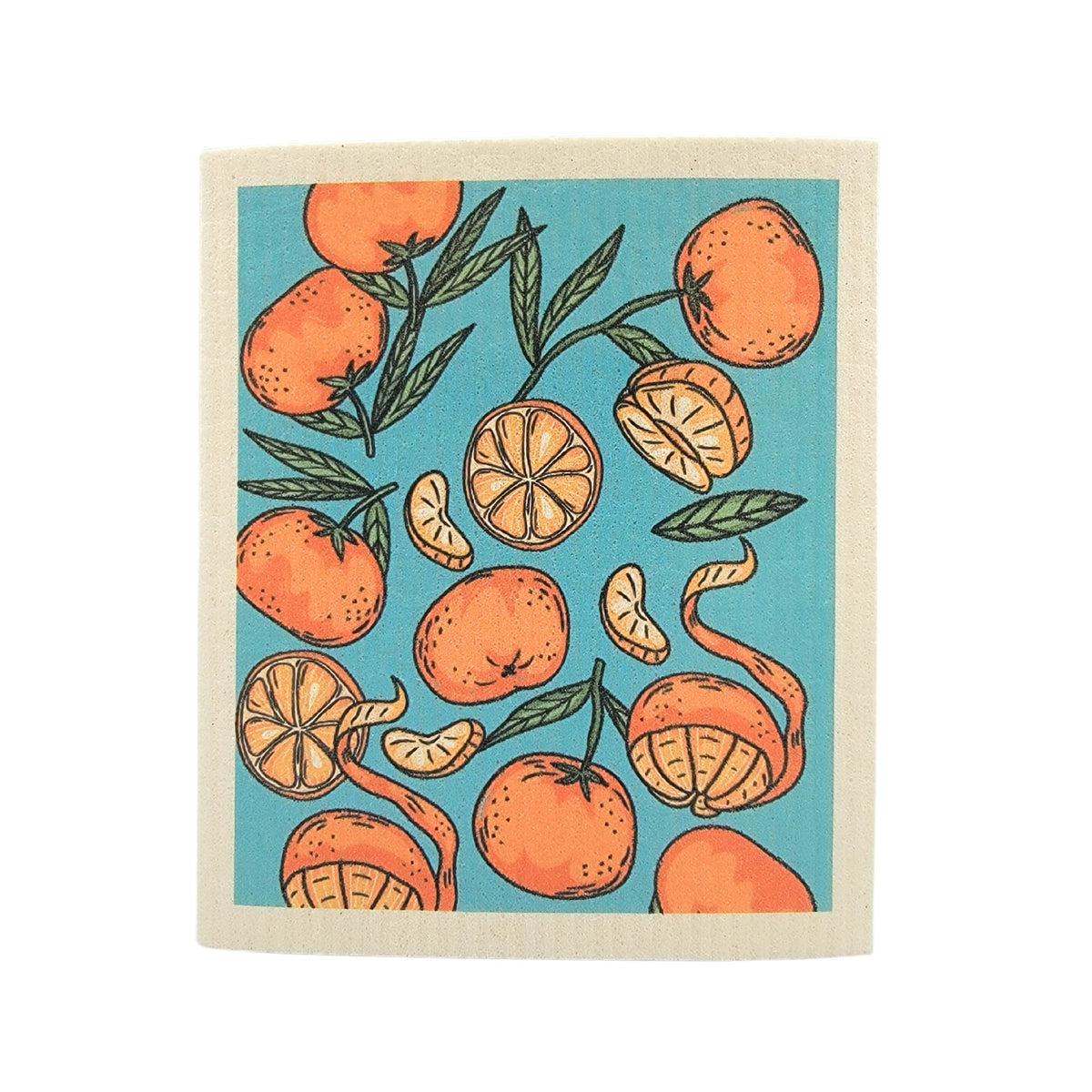 Summer Tangerine Pattern Dishcloth ( 4 Per Pack - $2.55 Ea.)