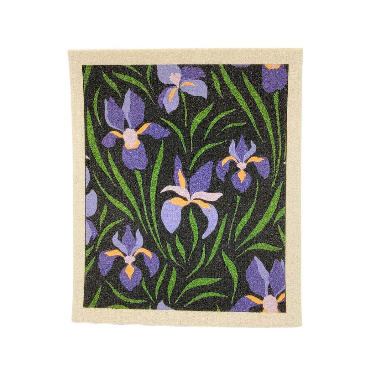 Purple Lily Pattern Swedish Dishcloth ( 4 Per Pack - $2.55 Ea.)