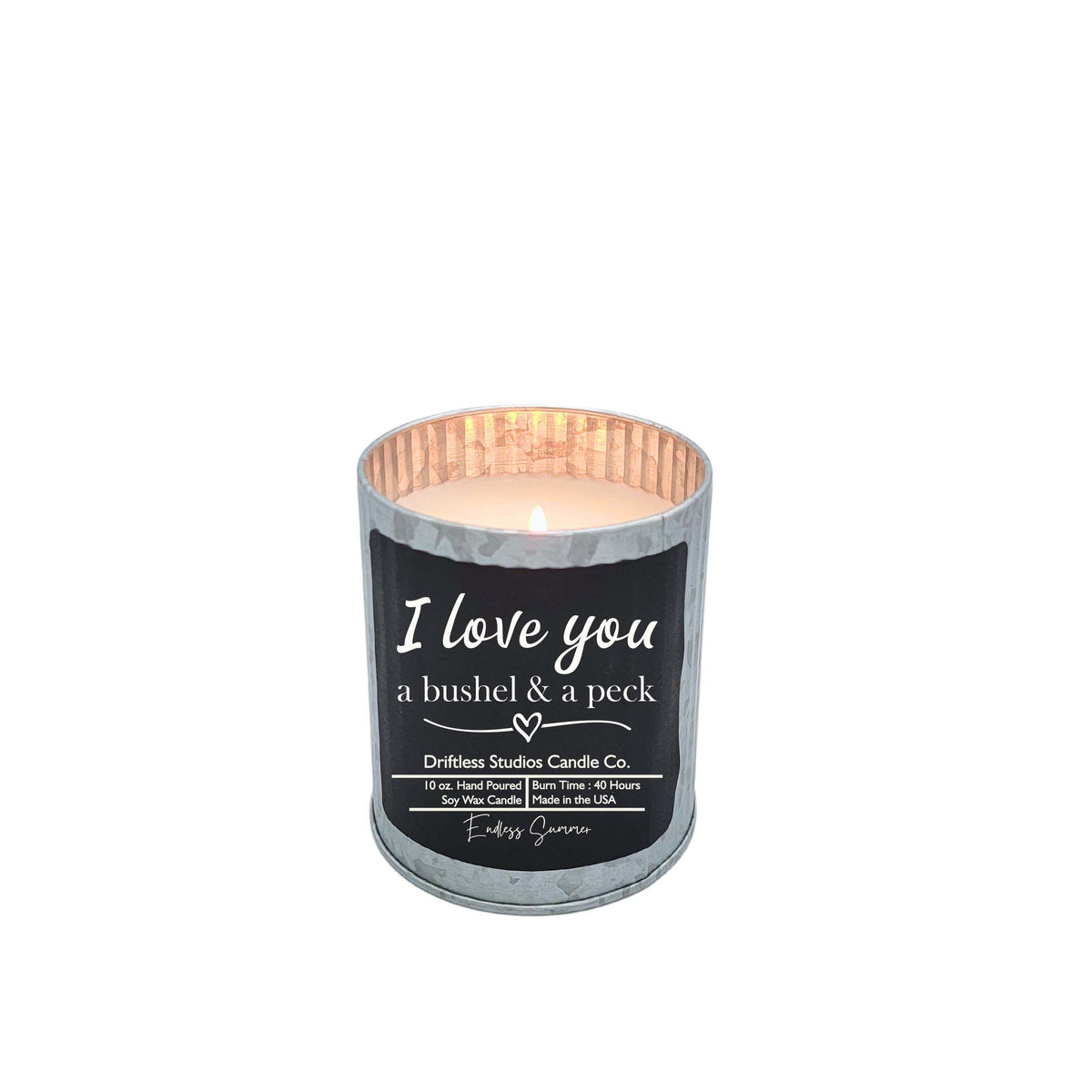 (Case Of 3 Candles) $9.95 Ea. - I Love You a bushel & a peck - Mothers Day Candles - Scented