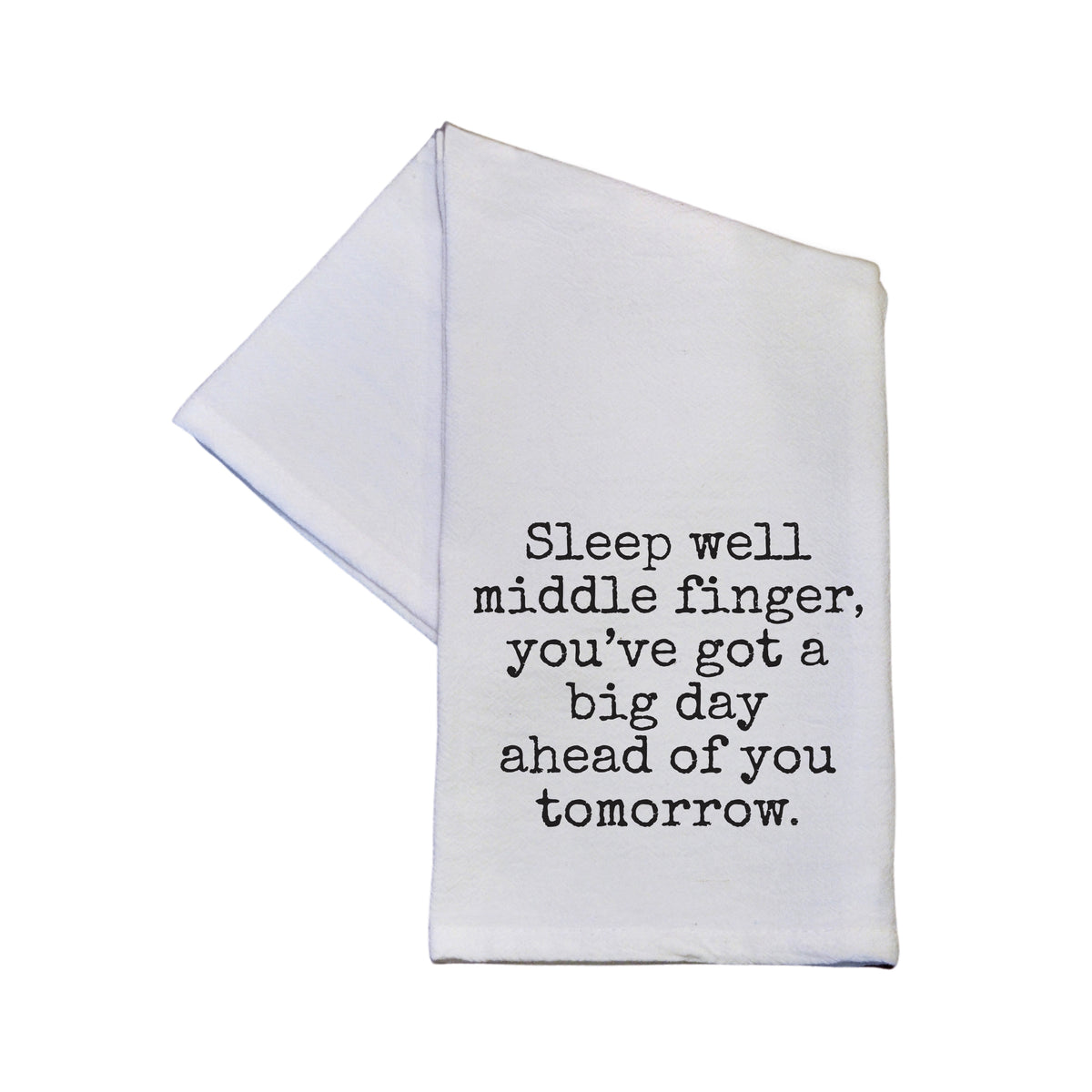 Sleep Well Middle Finger - TWL189 - Pack Of 4 Towels ($3.95 Per Towel)