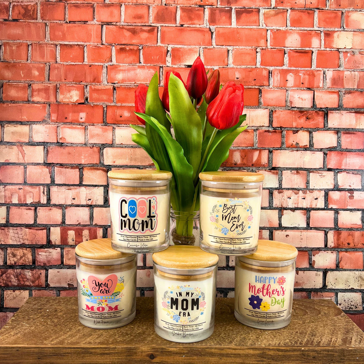 (Case Of 3 Candles) $8.95 Ea. - You are the Best Mom - Mothers Day 10oz. Soy Wax Candles
