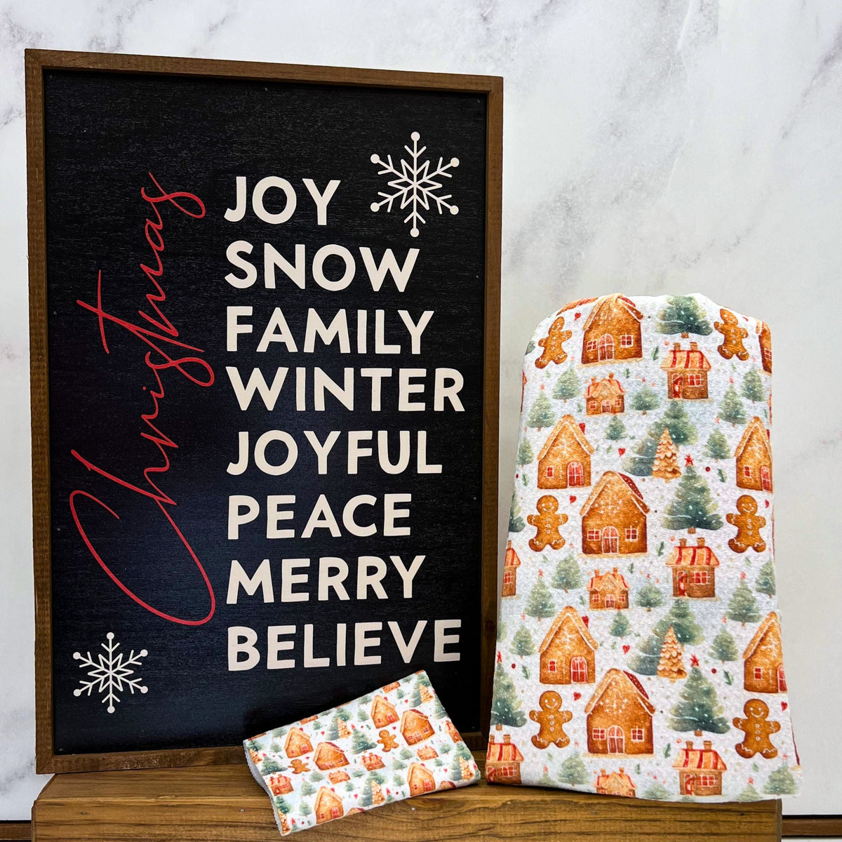 Gingerbread House With Tree (Pack Of 2 - $6.95 Ea. Towel) - WFL043