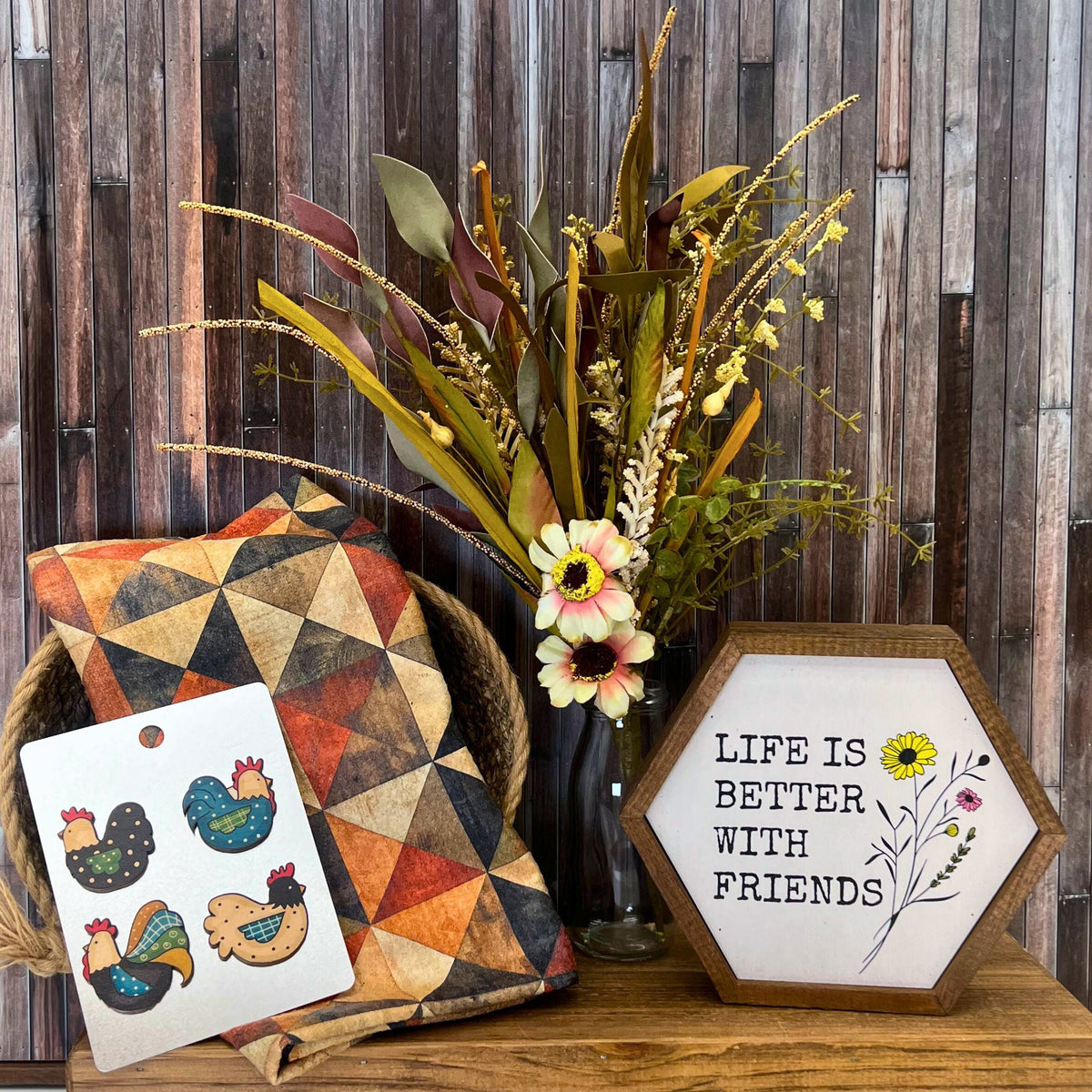 Vintage Brown Triangle Pattern (Pack Of 2 - $6.95 Ea. Towel) - WFL046