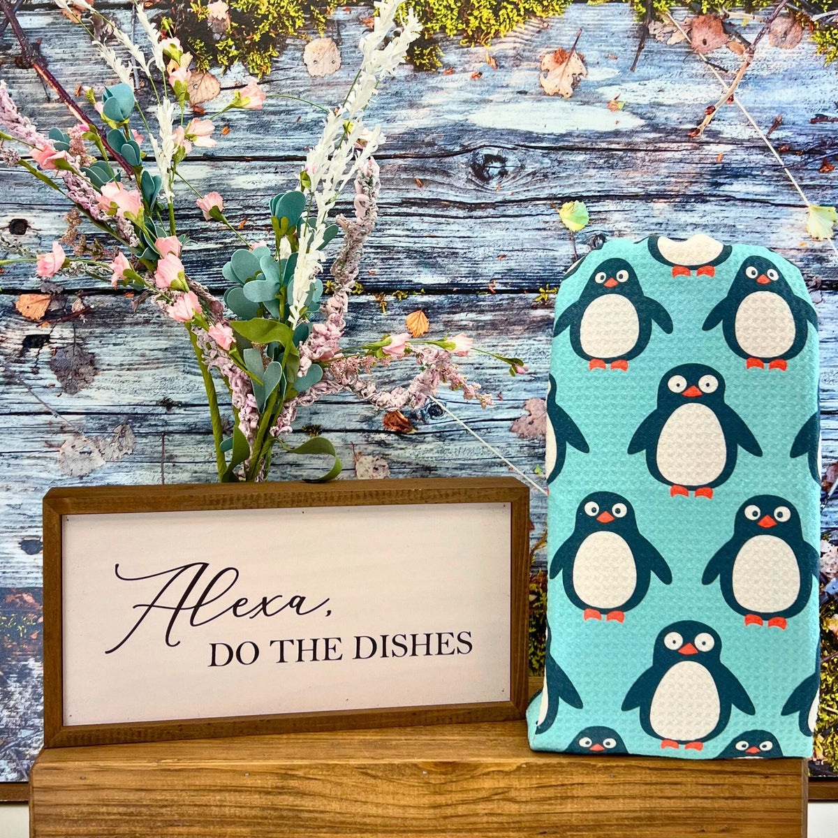 Winter Penguin Waffle Weave (Pack Of 2 - $6.95 Ea. Towel) - WFL053