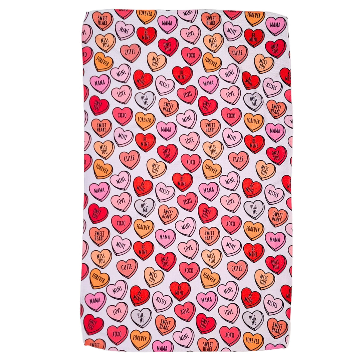 Candy Hearts Pattern (Pack Of 2 - $6.95 Ea. Towel) - WFL062