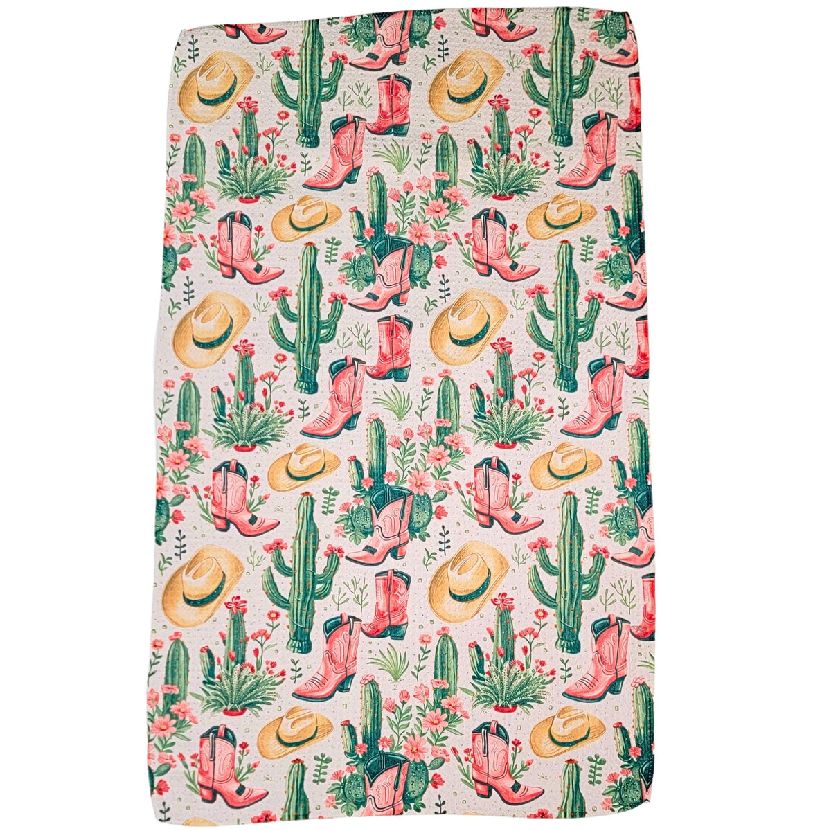 Pink Boots Western Pattern (Pack Of 2 - $6.95 Ea. Towel) - WFL070