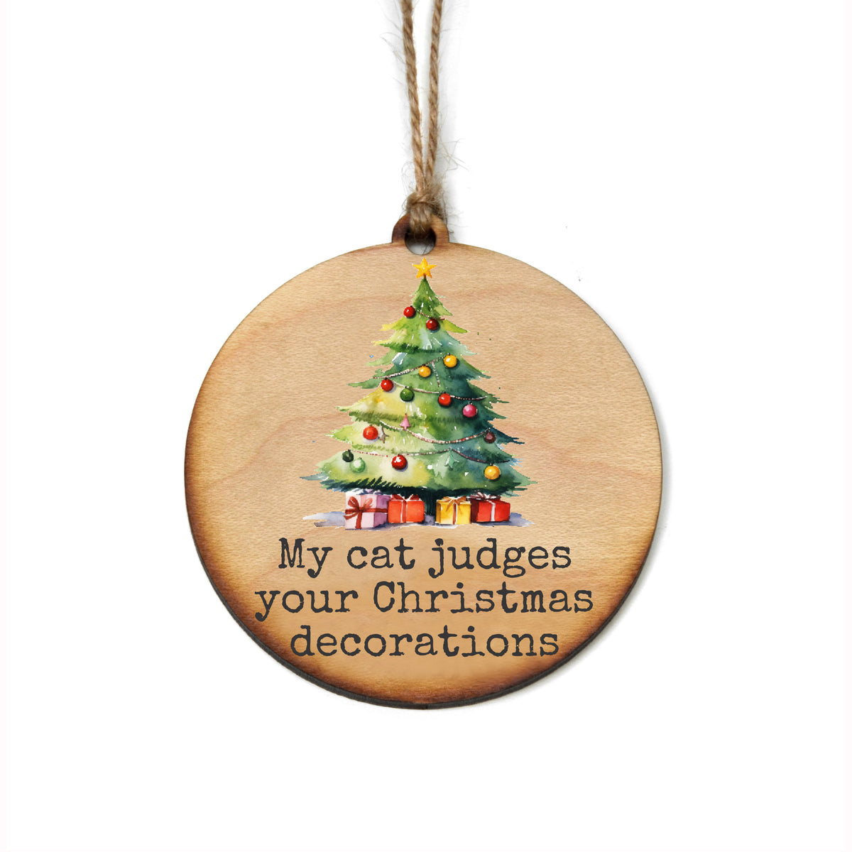 Cat Judges Your Christmas Decor - WW167 - 6 Per Pack ( $2.95 Per Ornament)