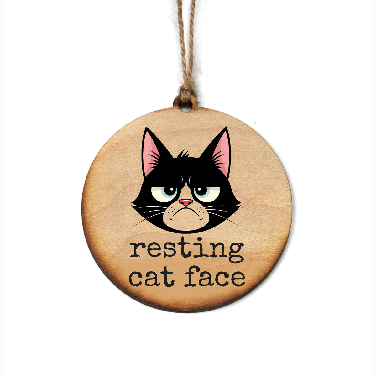 Resting Cat Face - WW169 - 6 Per Pack ( $2.95 Per Ornament)