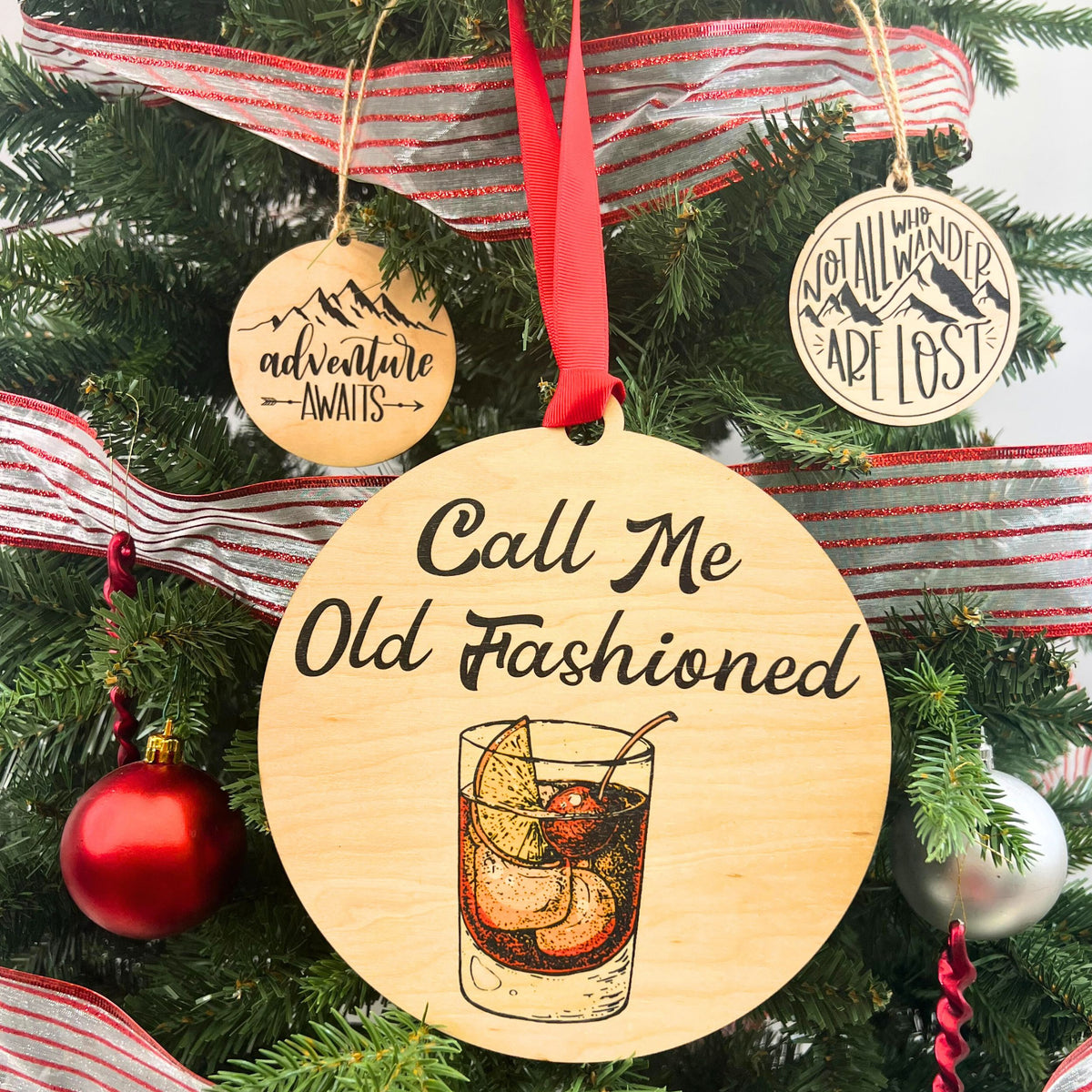 Old Fashioned Wreath Ornaments Christmas Mantle Ornament - WXL021 - 4 Per Pack ($4.95 Ea. Ornament)