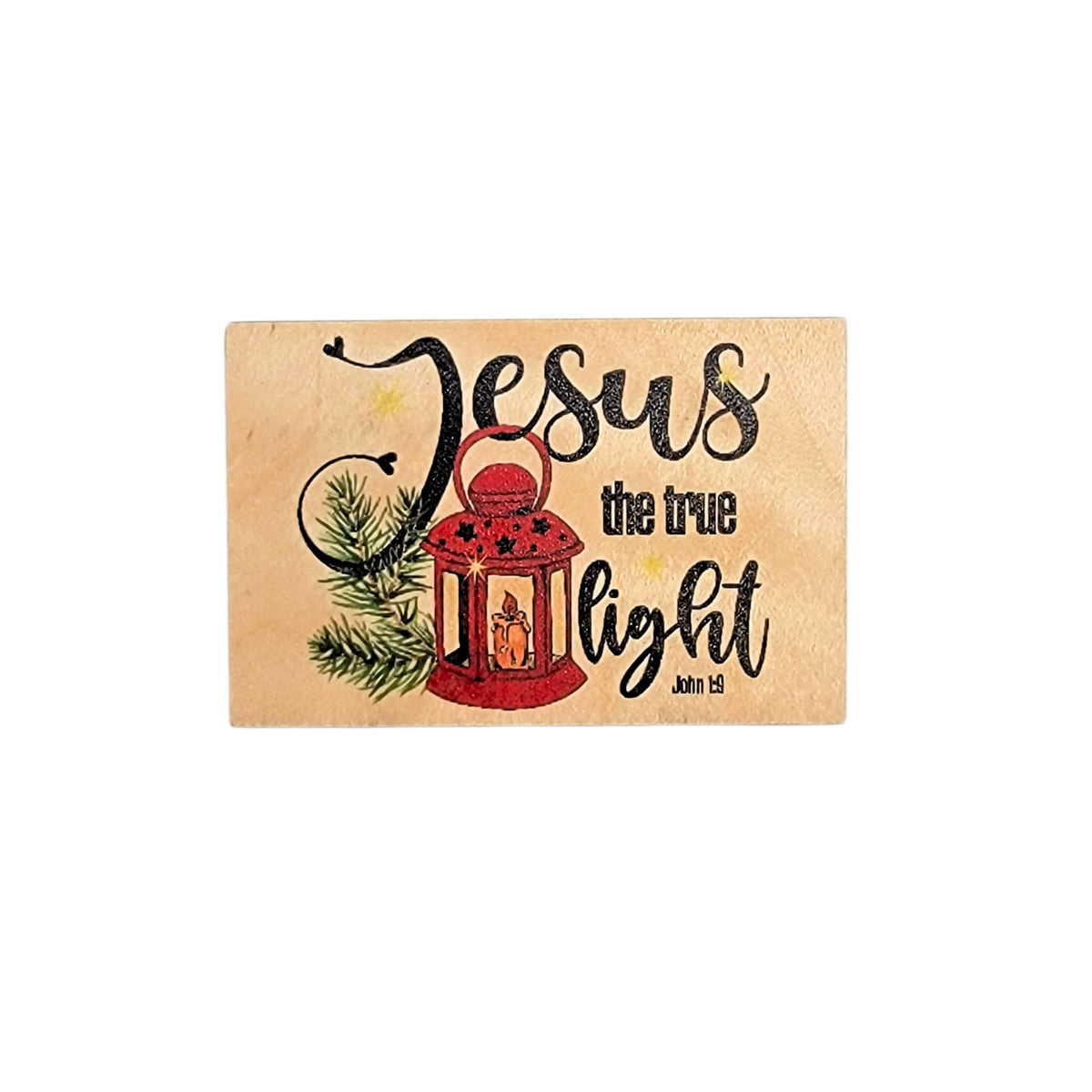 Jesus the true Light John 1:9 Faith Magnets - Holiday Decor - XM128 - Pack Of 6 ( $2.25 Per Magnet)