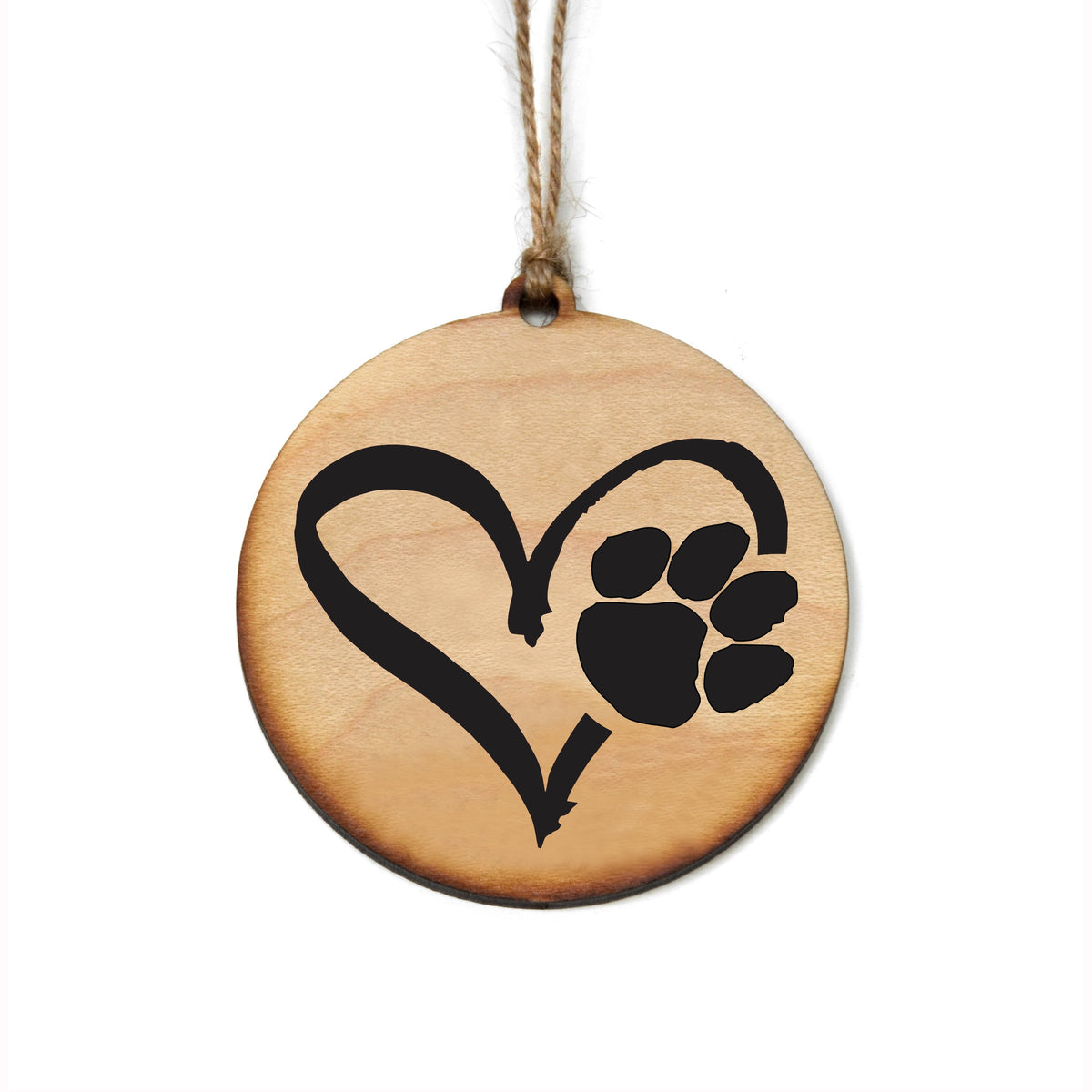 Heart & Paw Christmas Ornament - WW023 - Driftless Studios