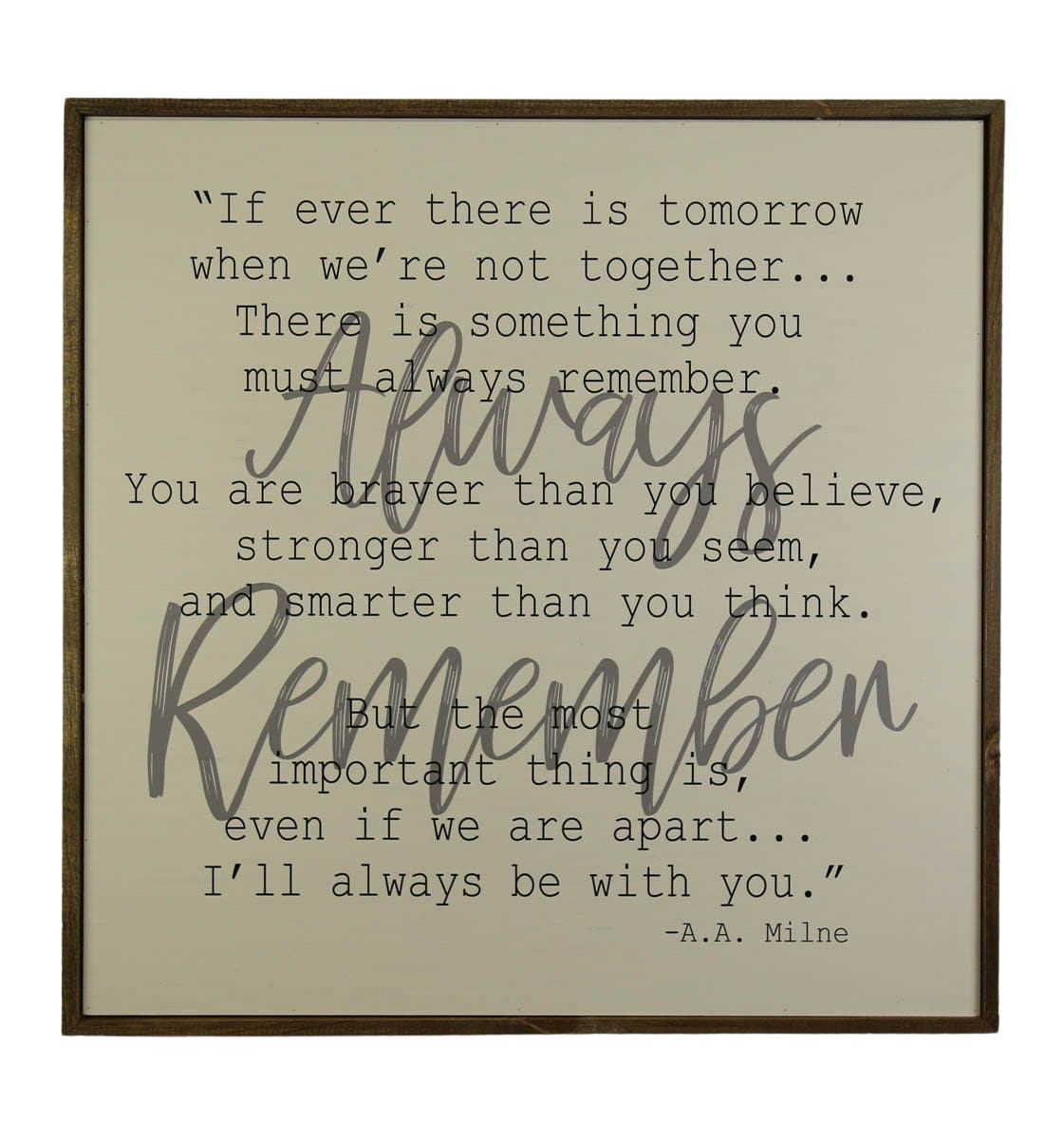 "Always Remember" 24x24 Wall Art Sign - MW008 - 2 Per Pack ($50 Ea. Sign)