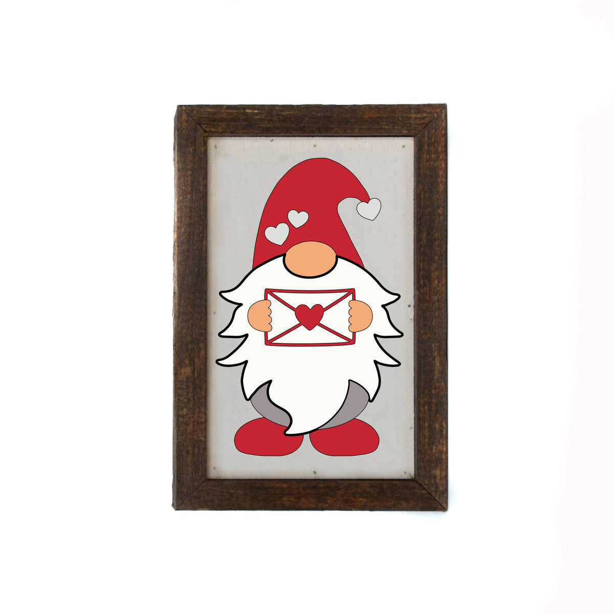 "Gnome Valentine" 4"x6"Wood Sign - AW023 - 2 Per Pack ($6.00 Ea. Sign)