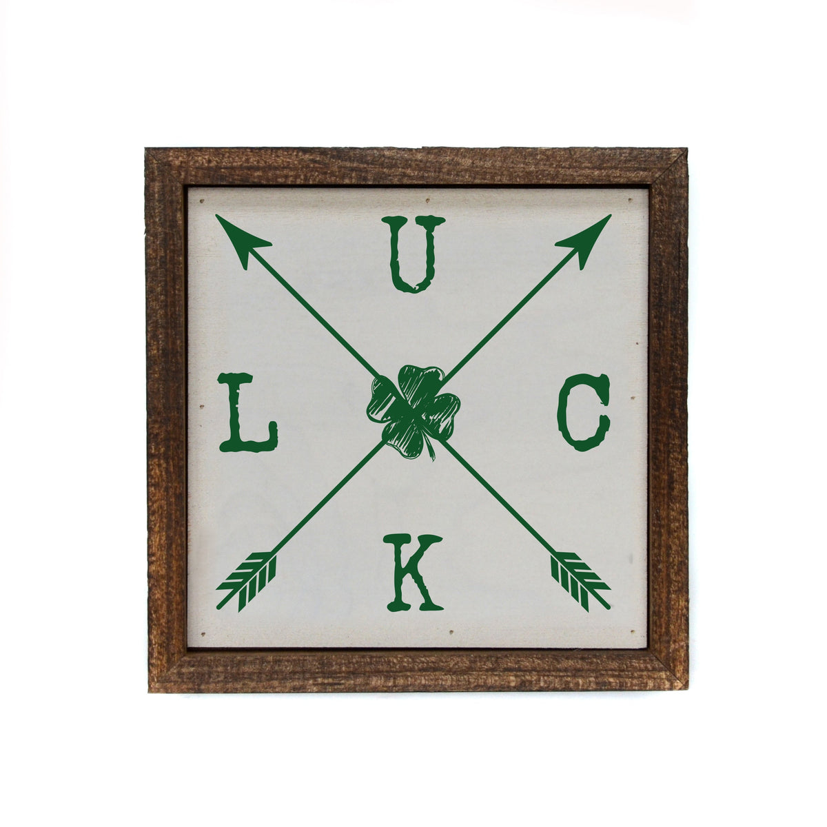 "LUCK ARROW" 6x6 Sign - BW057 - Pack Of 2 ($6.75 Per Sign)