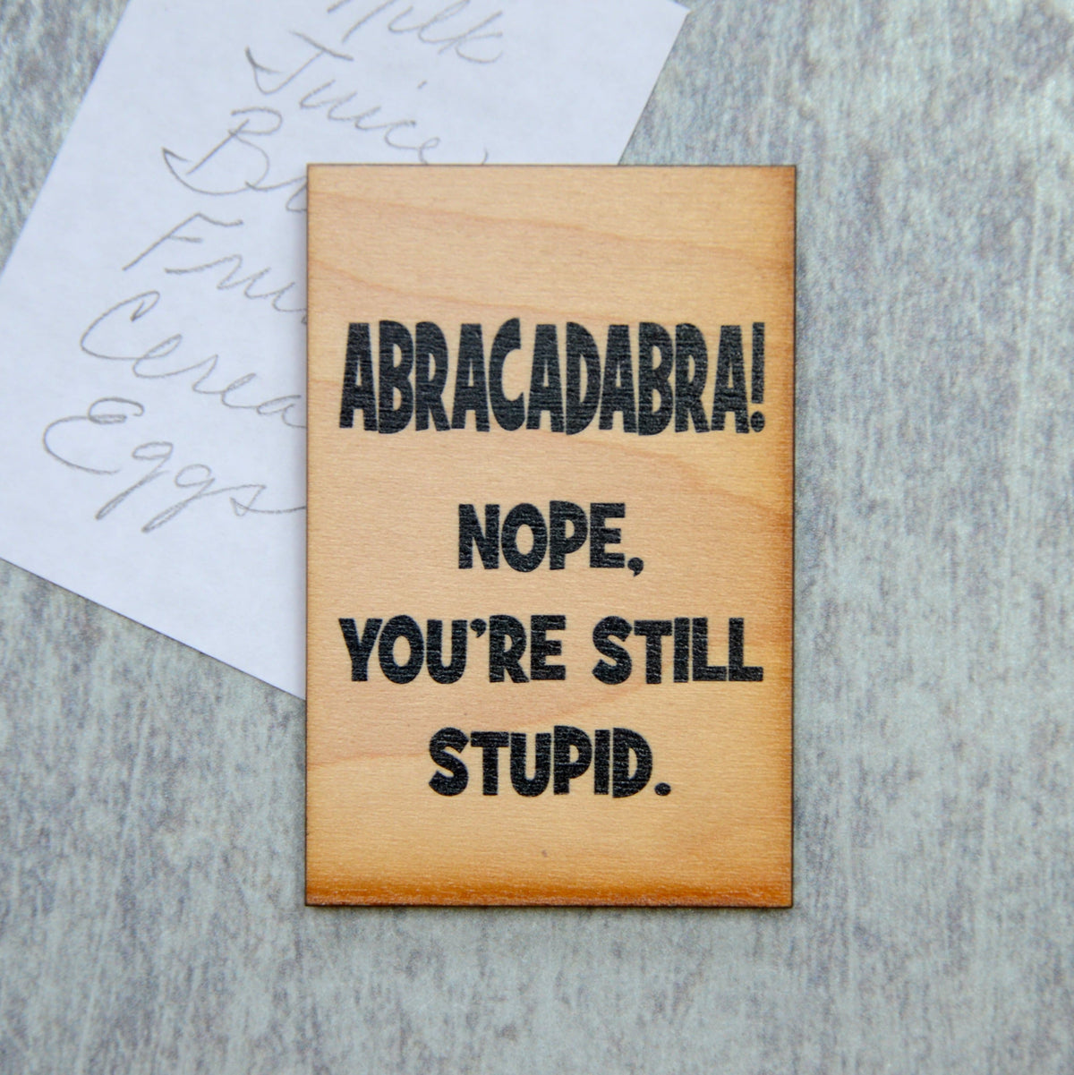 ABRACADABRA Nope, You're still stupid Magnet - XM008 - Driftless Studios
