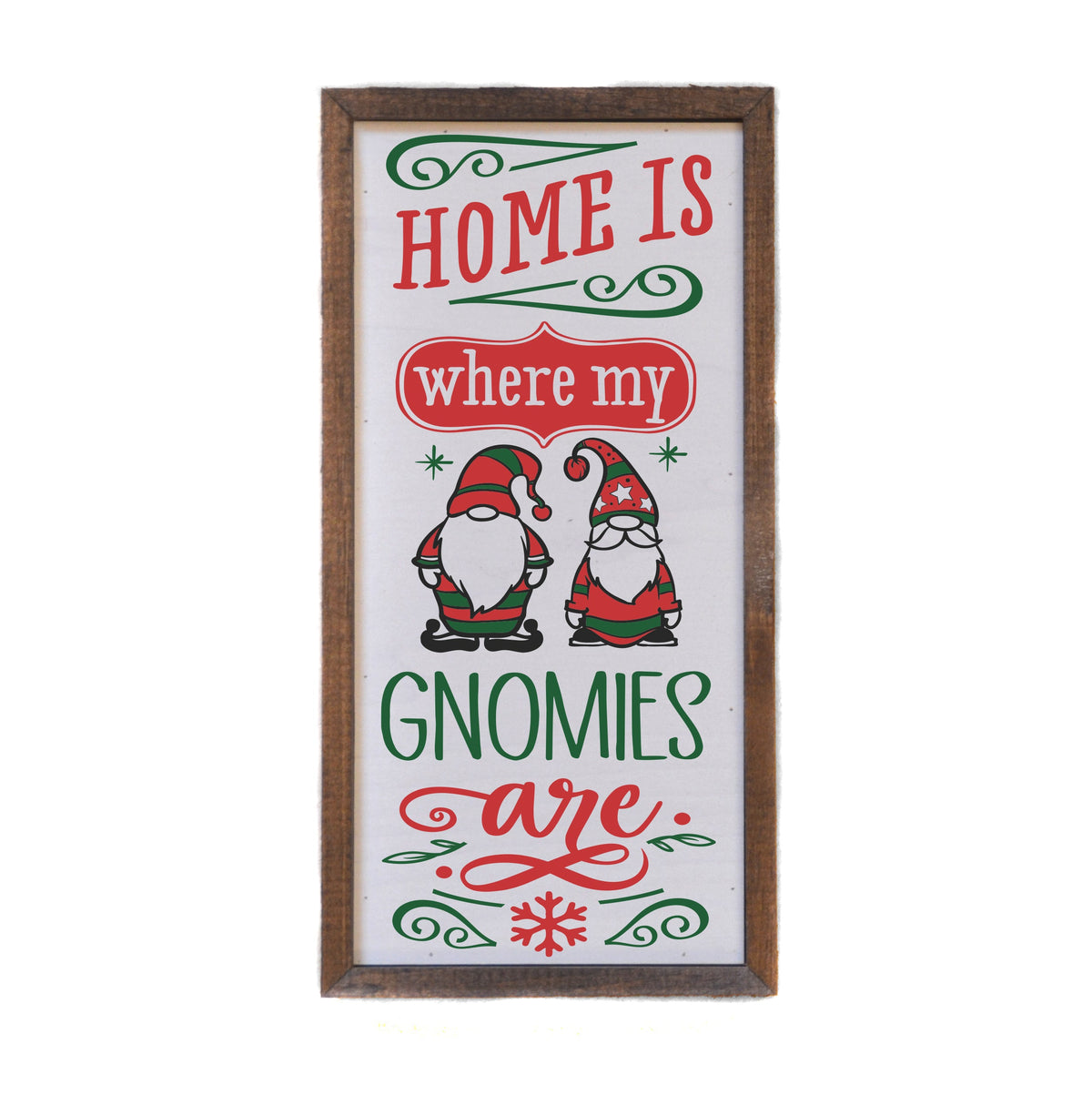 "Home Is Where My Gnomies Are" 12x6 Sign - DW040 - 2 Per Pack ($10.00 Per Sign)