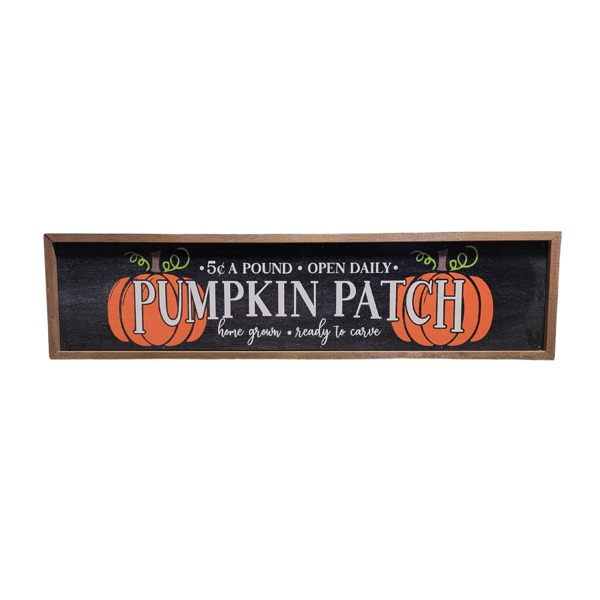 "Pumpkin Patch Black" 24x6 Sign - FW033 - 2 Per Pack ($14.00 Per Sign)