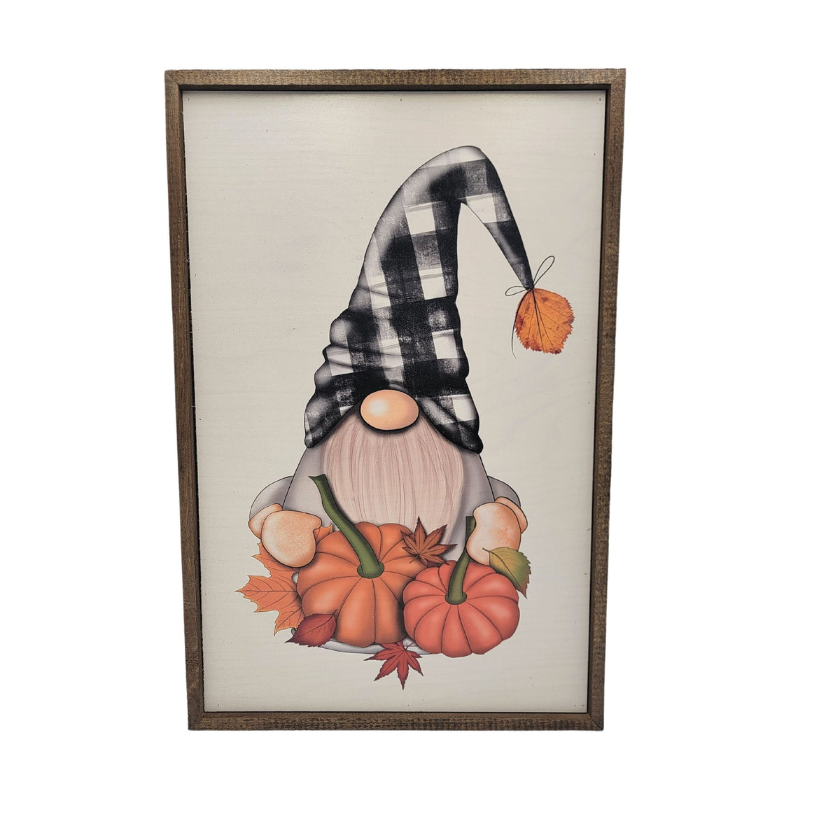 "Gnome Fall Pumpkin Décor" 12x18 Sign - GW057 - 2 Per Pack ($18.00 Per Sign)