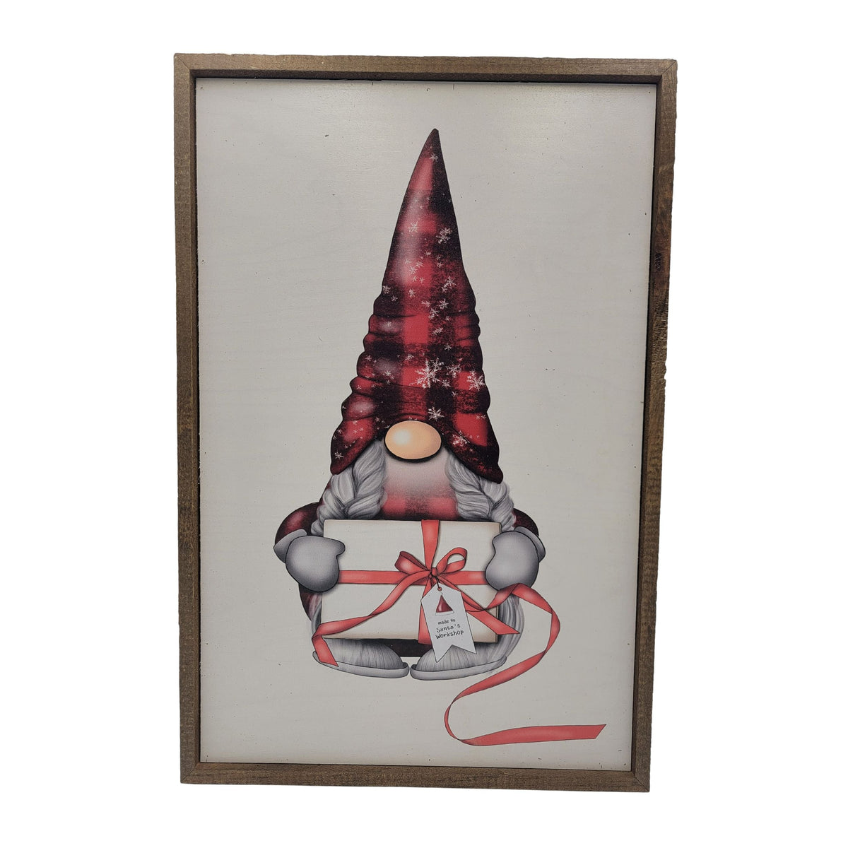 "Christmas Gnome With Letter To Santa" 12x18 Sign - GW059 - 2 Per Pack ($18.00 Per Sign)
