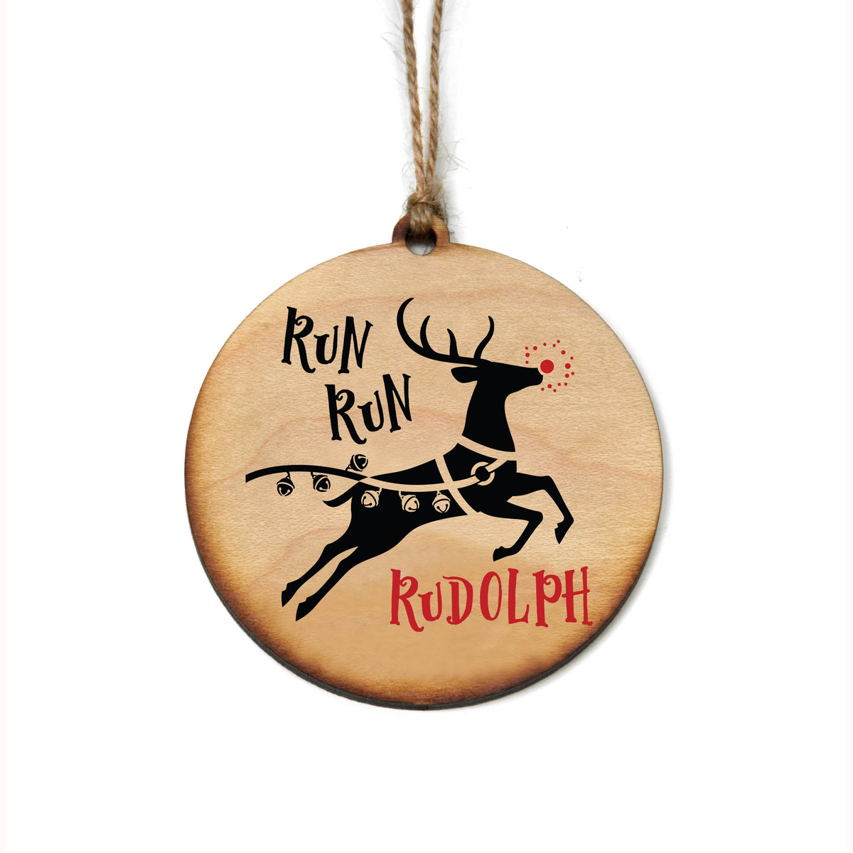 "Run Run Rudolph" Christmas Ornament - WW096 - 6 Per Pack ( $2.95 Per Ornament)