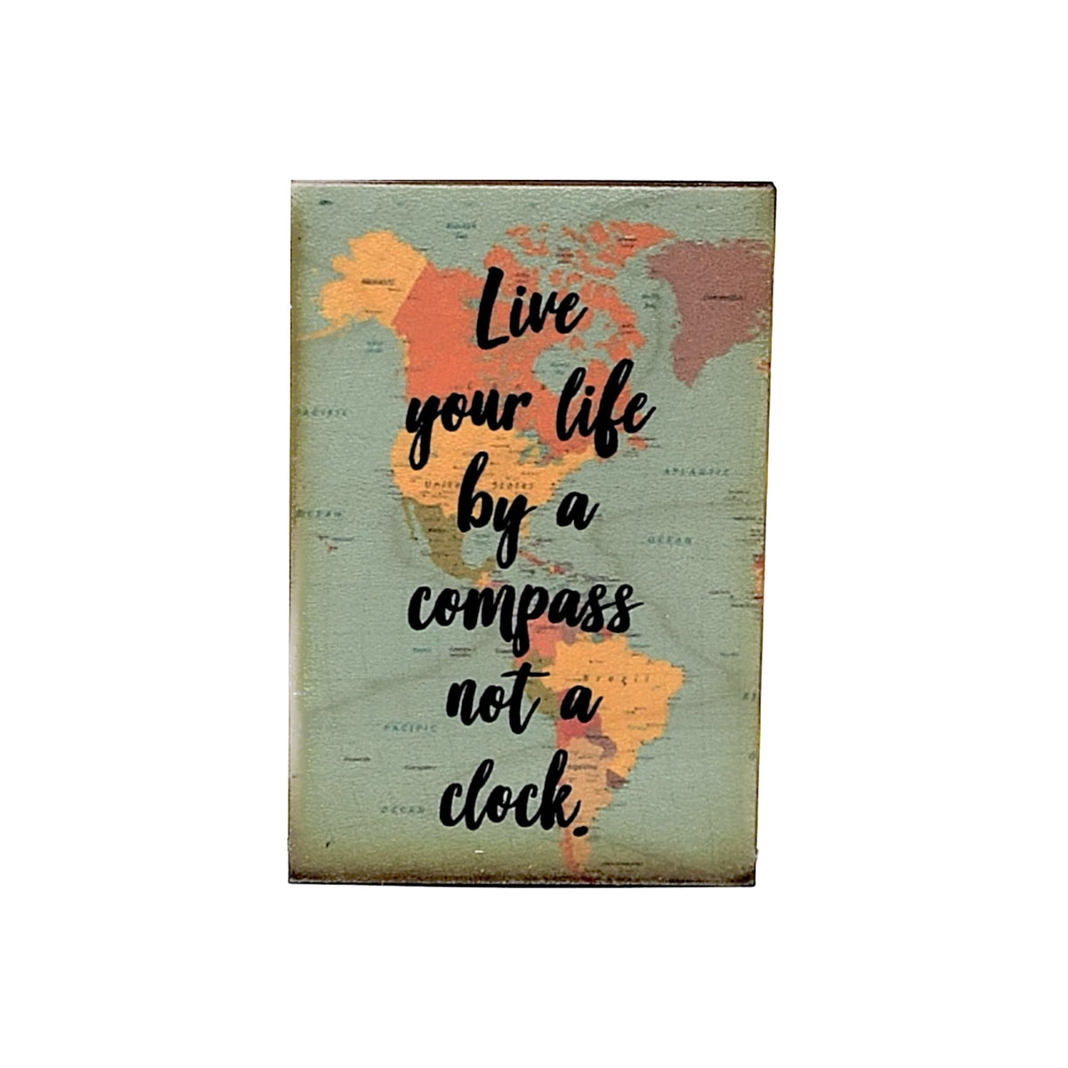 Live Your Life By A Compass Led Magnet - XM051 - Pack Of 6 ( $2.25 Per Magnet)