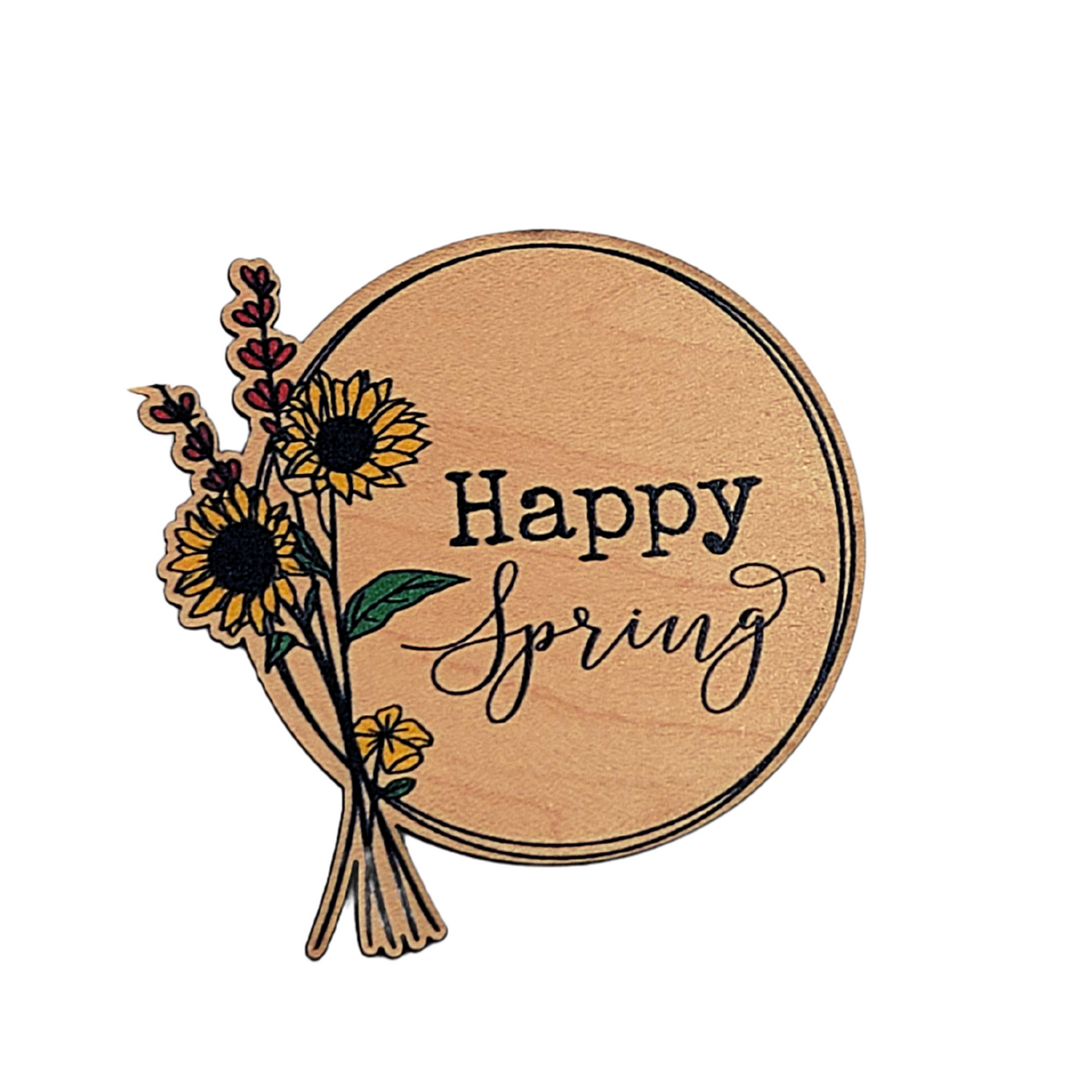 Happy Spring Hexagon Magnet - XM079 - Pack Of 6 ( $2.25 Per Magnet)
