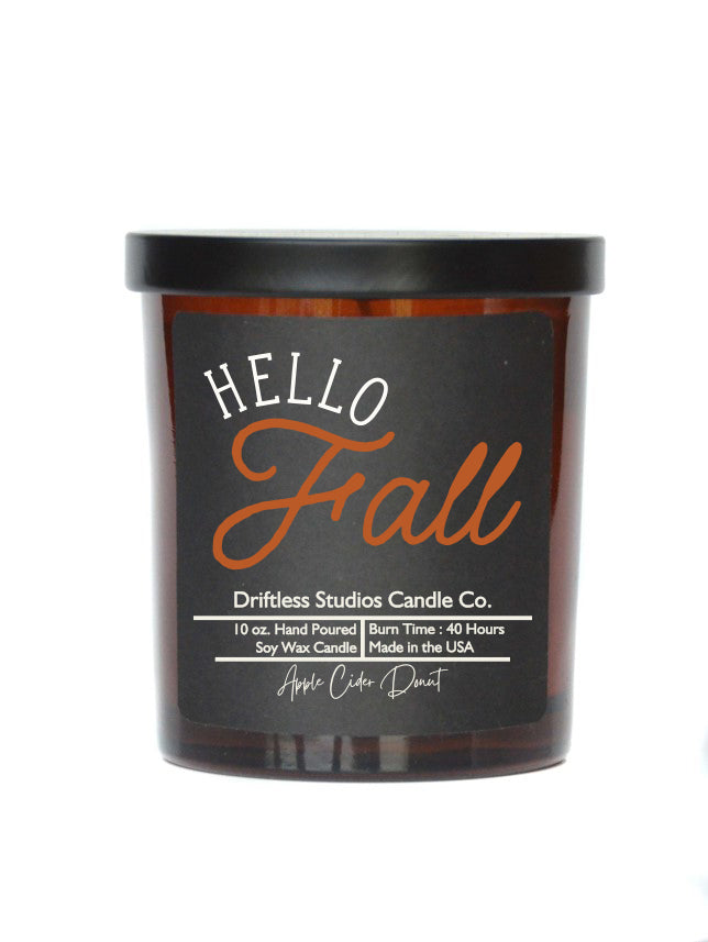 (Case Of 3 Candles) $8.95 Ea. - Hello Fall - Soy Wax Candle