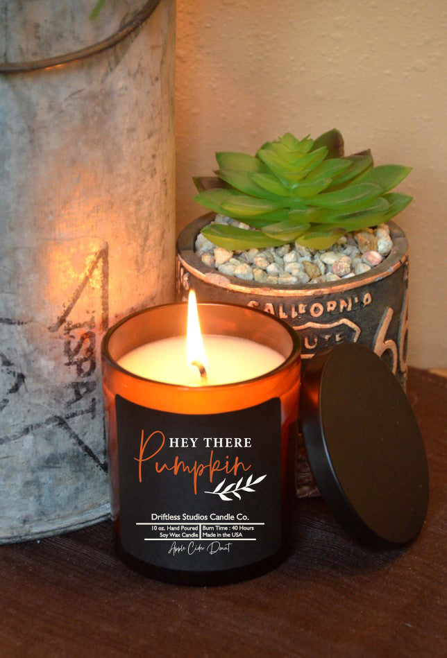 (Case Of 3 Candles) $8.95 Ea. - Hey There Pumpkin - Soy Wax Candle