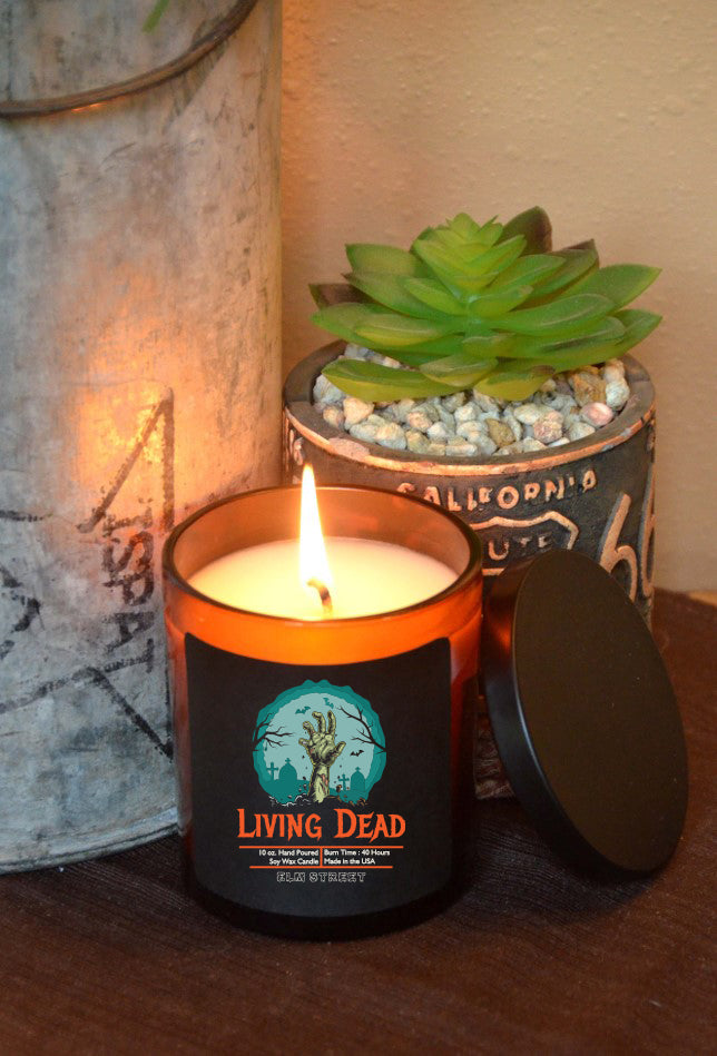(Case Of 3 Candles) $8.95 Ea. - Living Dead Halloween Edition Candles - Soy Wax Candle