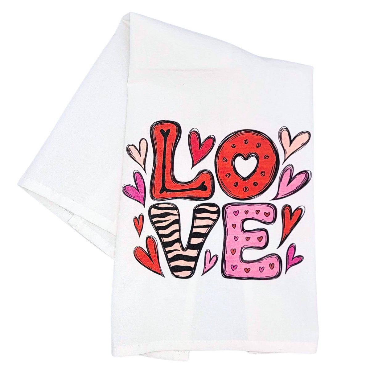 LOVE Letters Valentine's Day Tea Towel