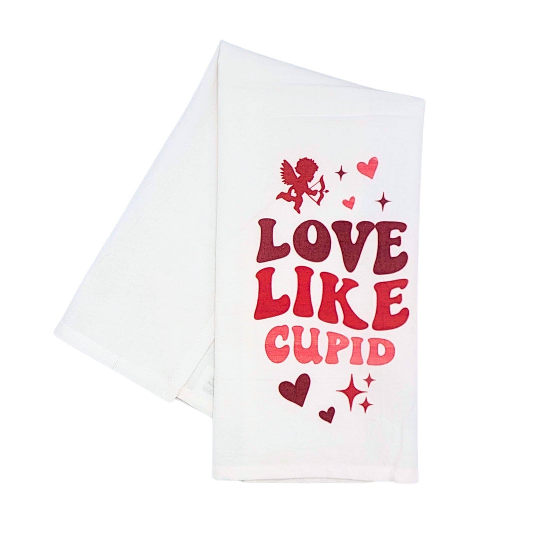 Love Like Cupid Valentine's Day Tea Towel
