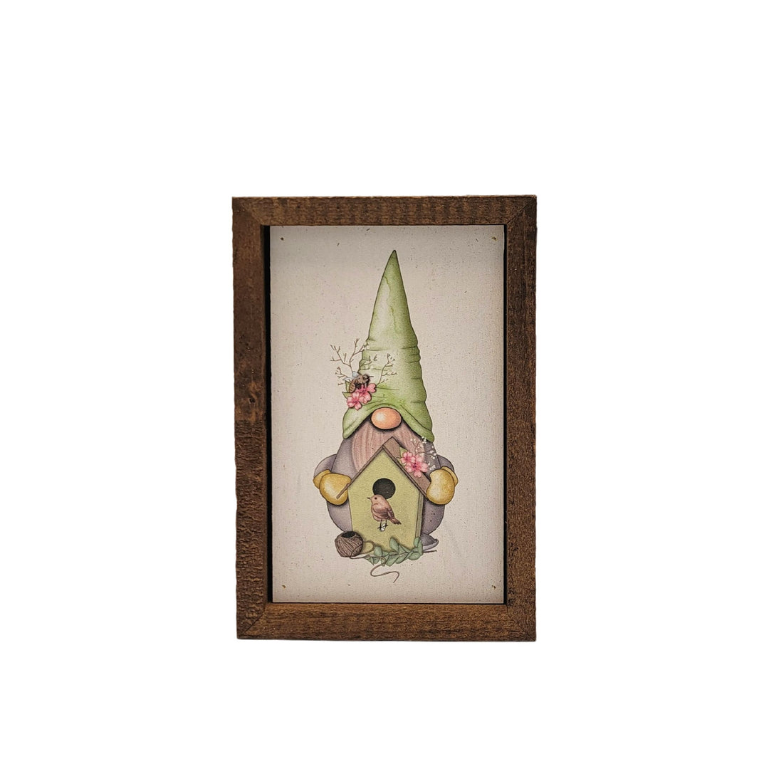 6x4 Spring Bird House Gnome Sign - Spring Décor - AW049 - 2 Per Pack ($6.00 Ea. Sign)