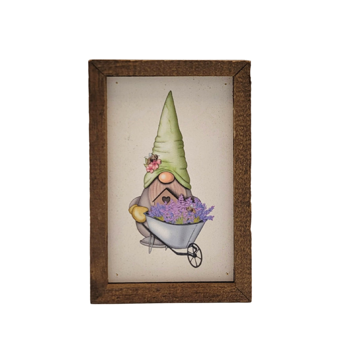 6x4 Spring Lavender Wheelbarrow Gnome Sign - Spring Décor - AW051 - 2 Per Pack ($6.00 Ea. Sign)