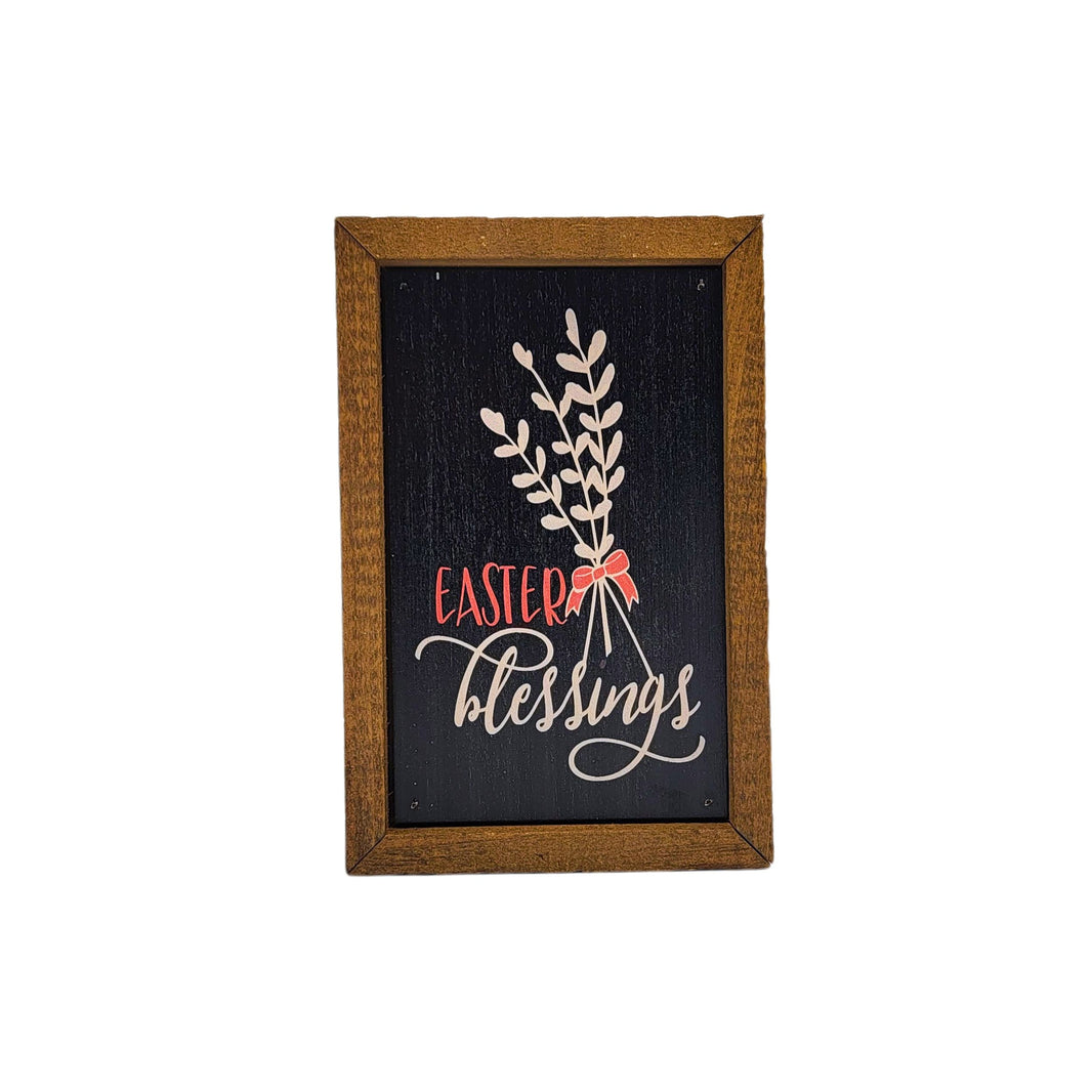 6X4 Easter Sign - Easter Blessings Small Accent Decor - AW090 - 2 Per Pack ($6.00 Ea. Sign)
