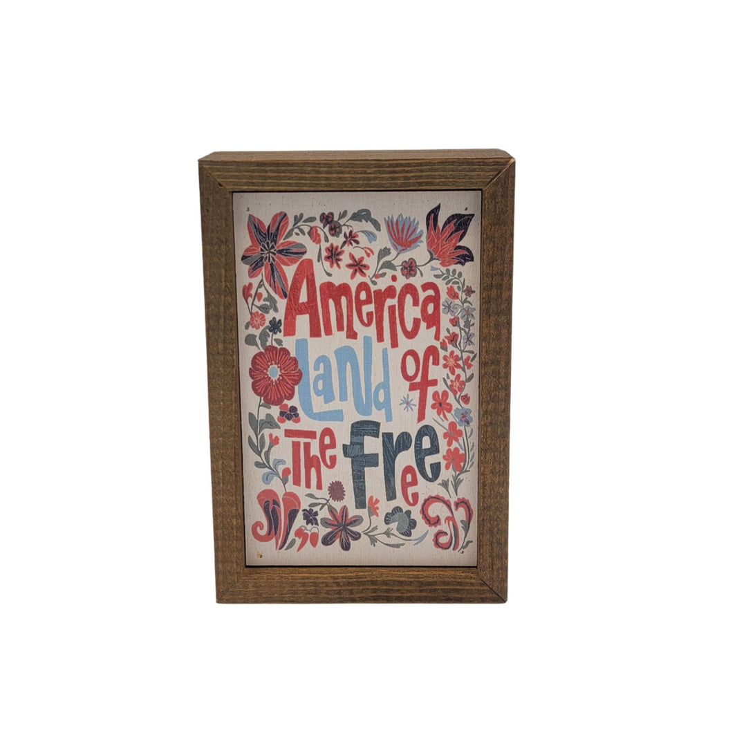 America Land Of The Free 4th Of July - AW108 - 2 Per Pack ($6.00 Ea. Sign)