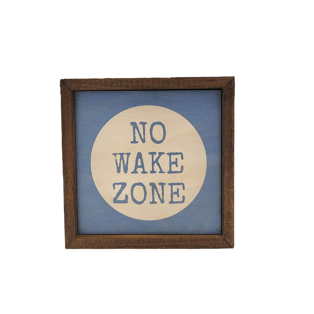 6x6 No Wake Zone Cabin Sign- Summer Décor - BW099 - Pack Of 2 ($6.75 Per Sign)