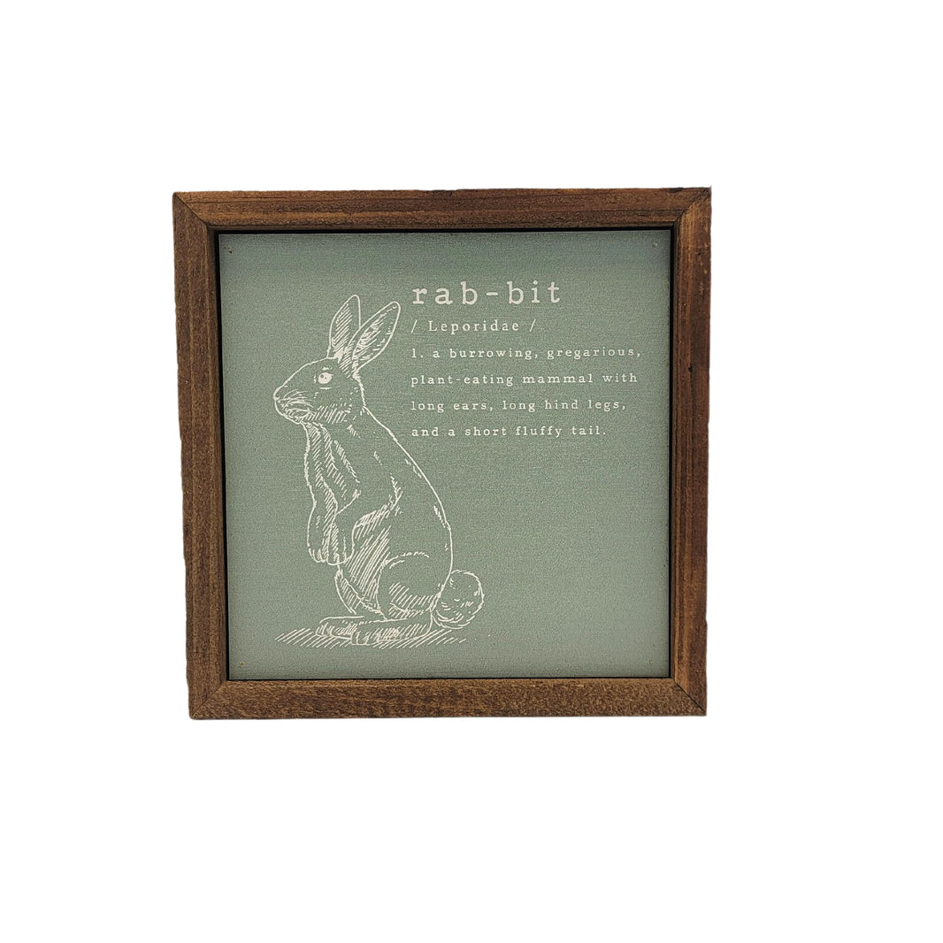 Rabbit Easter Décor Spring Sign - BW102 - Pack Of 2 ($6.75 Per Sign)