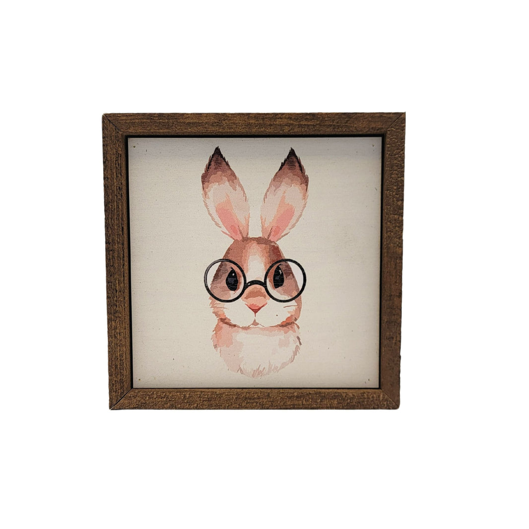 Cute Bunny Easter Décor - Spring Sign - BW103 - Pack Of 2 ($6.75 Per Sign)
